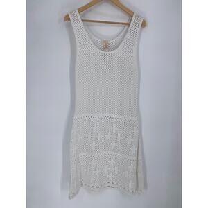 Sundance Dress Women's Large White Crochet Bohemian Romantic‎ Summer Beach